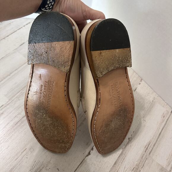 Bostonian Crown Windsor Horsebit Mens Loafers 7.5 Wide Beige‎ Slip On First Flex - Picture 6 of 10